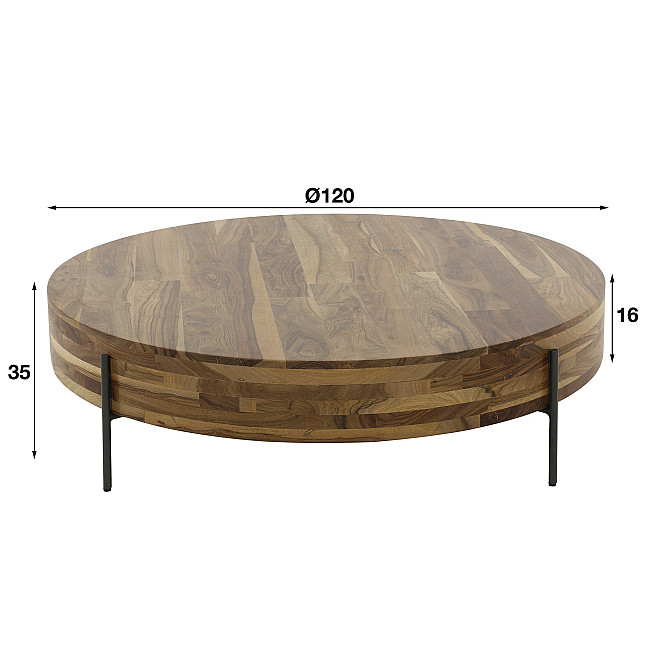 Konferenčný stôl 20-08 Ø120cm Daytona Drevo Orech-Saja