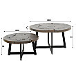 Konferenčný stôl 30-40 Grey 2-set Ø80 a Ø60cm Drevo Teak Konferenčný stôl 30-40 Grey 2-set Ø80 a Ø60cm Drevo Teak