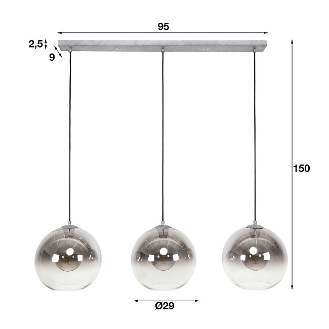 Luster 71-05 3L Bubble shaded Luster 71-05 3L Bubble shaded