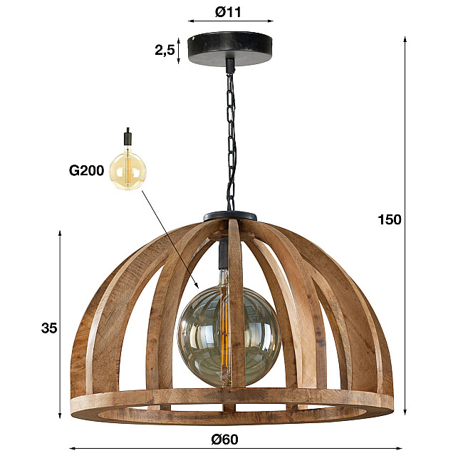 Luster 83-66 Wooden curved mango frame - PRODUKT JE SKLADOM U NÁS - 1Ks Luster 83-66 Wooden curved mango frame - PRODUKT JE SKLADOM U NÁS - 1Ks