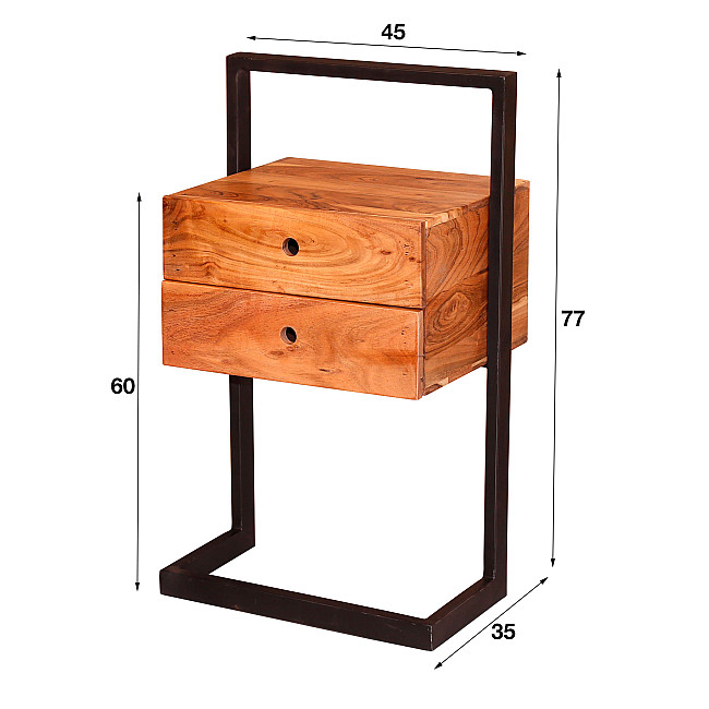 Nočný stolík 23-68 Rigid Drevo Acacia Nočný stolík 23-68 Rigid Drevo Acacia