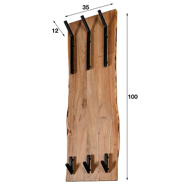 Vešiak 24-84 Edge 2x3 Hooks Drevo Acacia Vešiak 24-84 Edge 2x3 Hooks Drevo Acacia