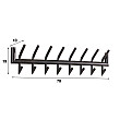 Vešiak 40-36 2x8 Hooks Vešiak 40-36 2x8 Hooks