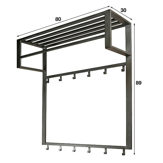 Vešiak 55-73 Industrial 6 Hooks Vešiak 55-73 Industrial 6 Hooks