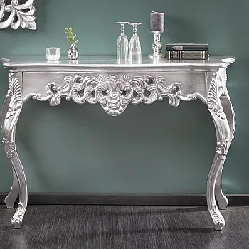 Toaletný stolík/Konzola 15634 Venice strieborná