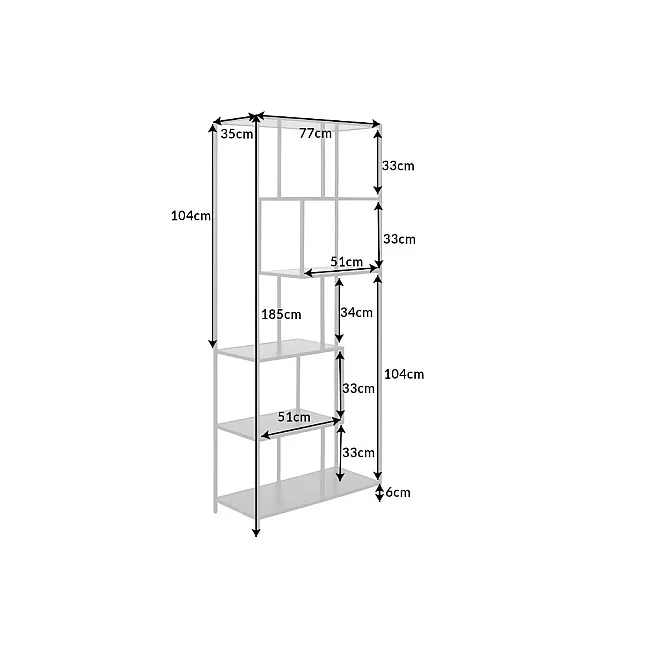Knižnica/Regál 42022 77cm Slim Line Divoký Dub