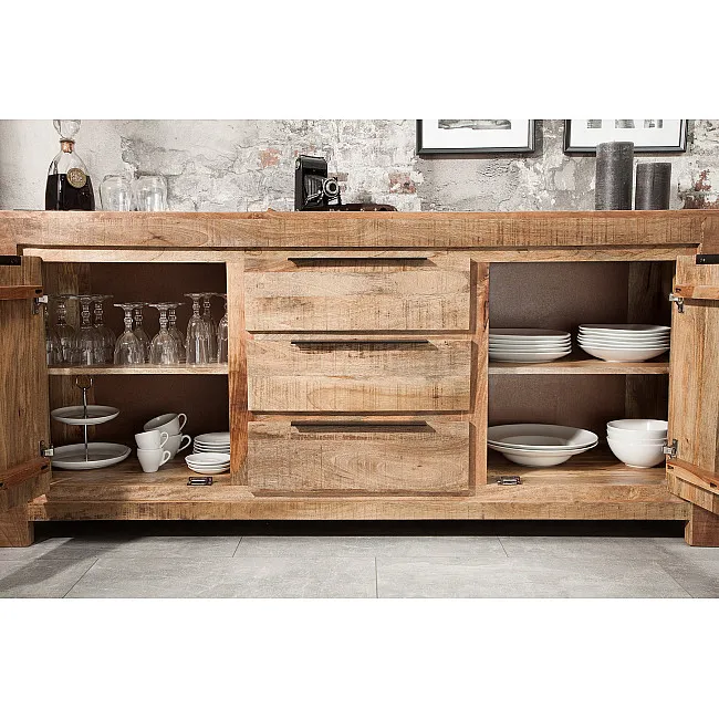 Komoda 38930 175cm Drevo Mango Industrial look - PRODUKT JE SKLADOM U NÁS - 1Ks
