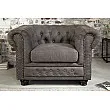 Kreslo 40519 Chesterfield Vintage Šedá Taupe