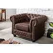 Kreslo 40654 Chesterfield Vintage Hnedá