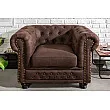Kreslo 40654 Chesterfield Vintage Hnedá
