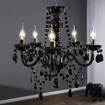 Luster 1452 5-Ramien čierny - PRODUKT JE SKLADOM U NÁS - 1Ks