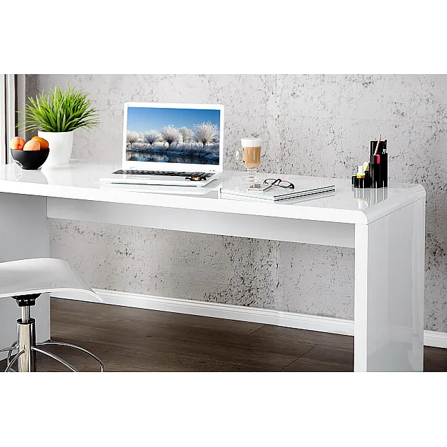 PC - stolík 15806 120x60cm Biely vysoký lesk