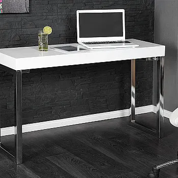 PC/Toaletný - stolík 16714 120cm Biely vysoký lesk