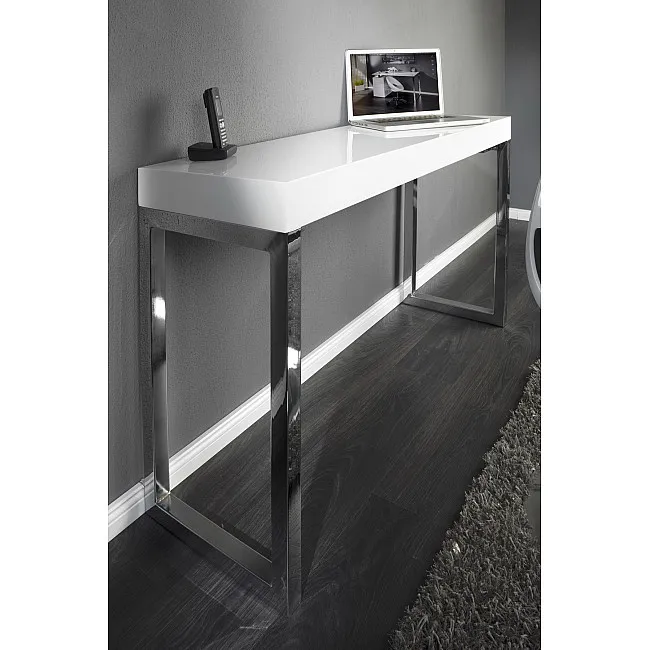 PC/Toaletný - stolík 16714 120cm Biely vysoký lesk
