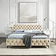Posteľ 43256 180x200cm Modern Barock Zamat Champagner
