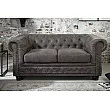 Sedacia súprava 40518 Chesterfield 2-sedenie Vintage Šedá Taupe