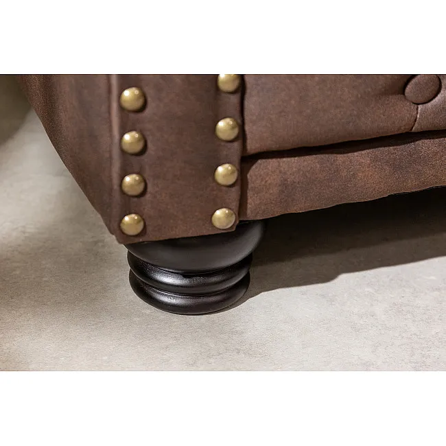 Sedacia súprava 40652 Chesterfield 3-sedenie Vintage Hnedá