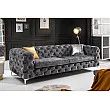 Sedacia súprava 41134 240cm Modern Barock - Zamat Šedá