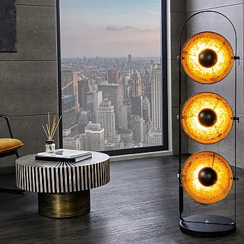 Stojaca lampa 22968 Studio 130cm Čierna-zlatá