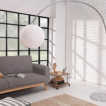Stojaca lampa 40685 Cocooning 205cm Biela