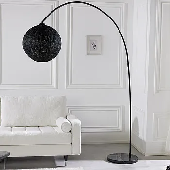 Stojaca lampa 40686 Cocooning 205cm Čierna