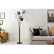 Stojaca lampa 40745 Levels 176cm Čierna, Šedá, Biela