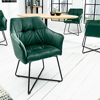 Stolička 41661 Loft Zamat Zelená