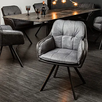 Stolička 39301 Lounger Šedá/Antracit - otočná