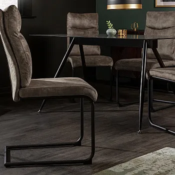 Stolička 41172 Comfort Zamat Taupe antik