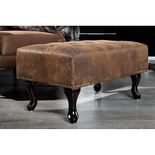 Taburetka 19449 Chesterfield Antik Hnedá