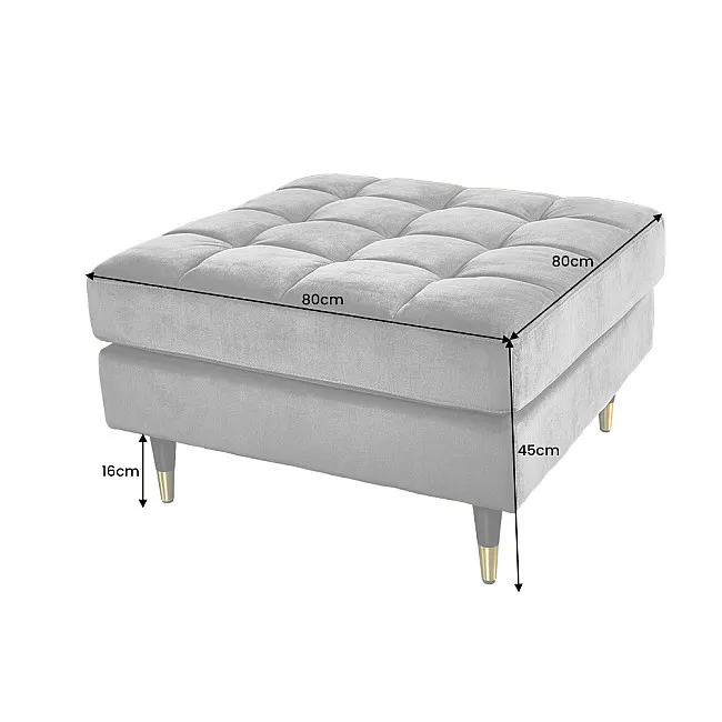 Taburetka 41302 Cozy Zamat Žltá