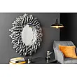 Zrkadlo 38796 Ø80cm Drevo Teak Šedé