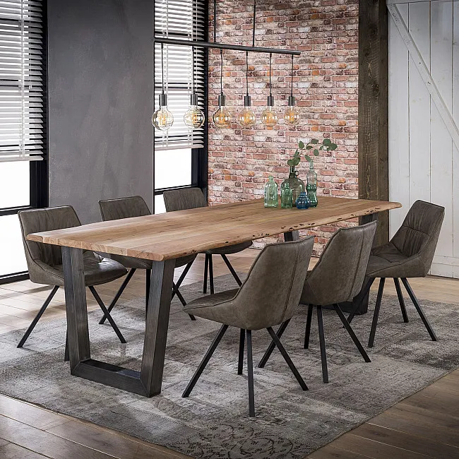 Jedálenský stôl 20-23 240x100cm Solid Acacia natural
