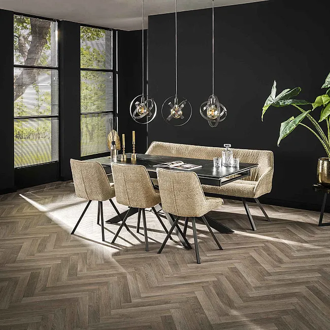 Rozkladací jedálenský stôl 45-31 180/260x90cm Ceramic Natural Black