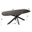 Jedálenský stôl 45-60 180x90cm Ceramik Fossil Black