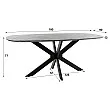 Jedálenský stôl 56-47 Danish Ovál 180x90cm