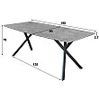 Jedálenský stôl 56-86 190x90cm Betón optik