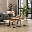 Konferenčný stôl 21-54 80x80cm 2-set Edge Drevo Acacia - PRODUKT JE SKLADOM U NÁS - 1Ks