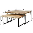 Konferenčný stôl 21-54 80x80cm 2-set Edge Drevo Acacia - PRODUKT JE SKLADOM U NÁS - 1Ks