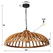 Luster 74-01 Ø75cm Span Drevo Mango