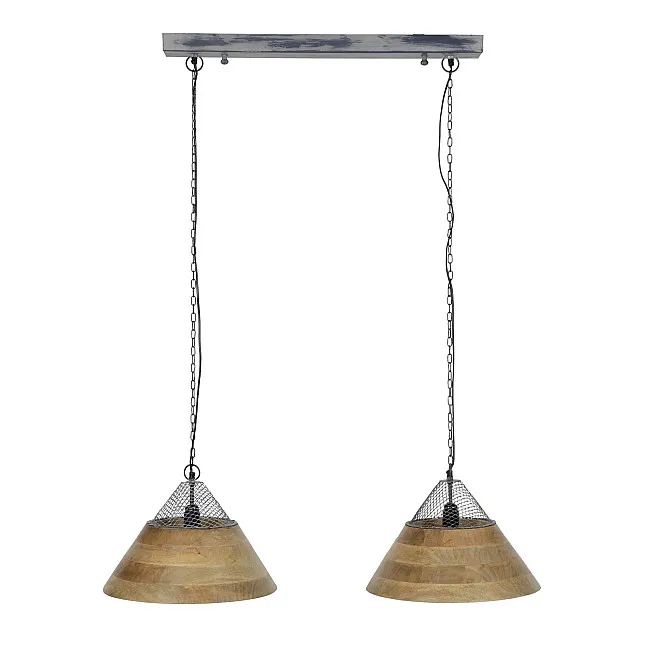 Luster 82-64 2 x Ø40cm Wooden mango shade - PRODUK JE SKLADOM - 1Ks