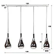 Luster 83-08 4 x Ø20cm Chromed glass