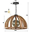 Luster 83-66 Wooden curved mango frame - PRODUKT JE SKLADOM U NÁS - 1Ks